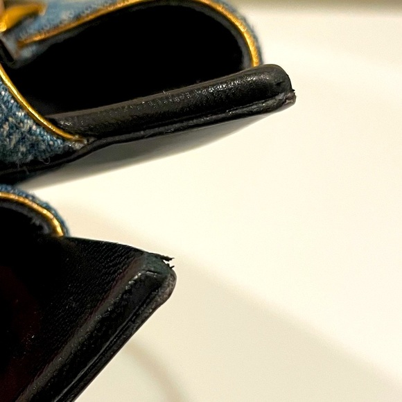 Saint Laurent Lola Monogram Denim Pumps - Picture 10 of 11